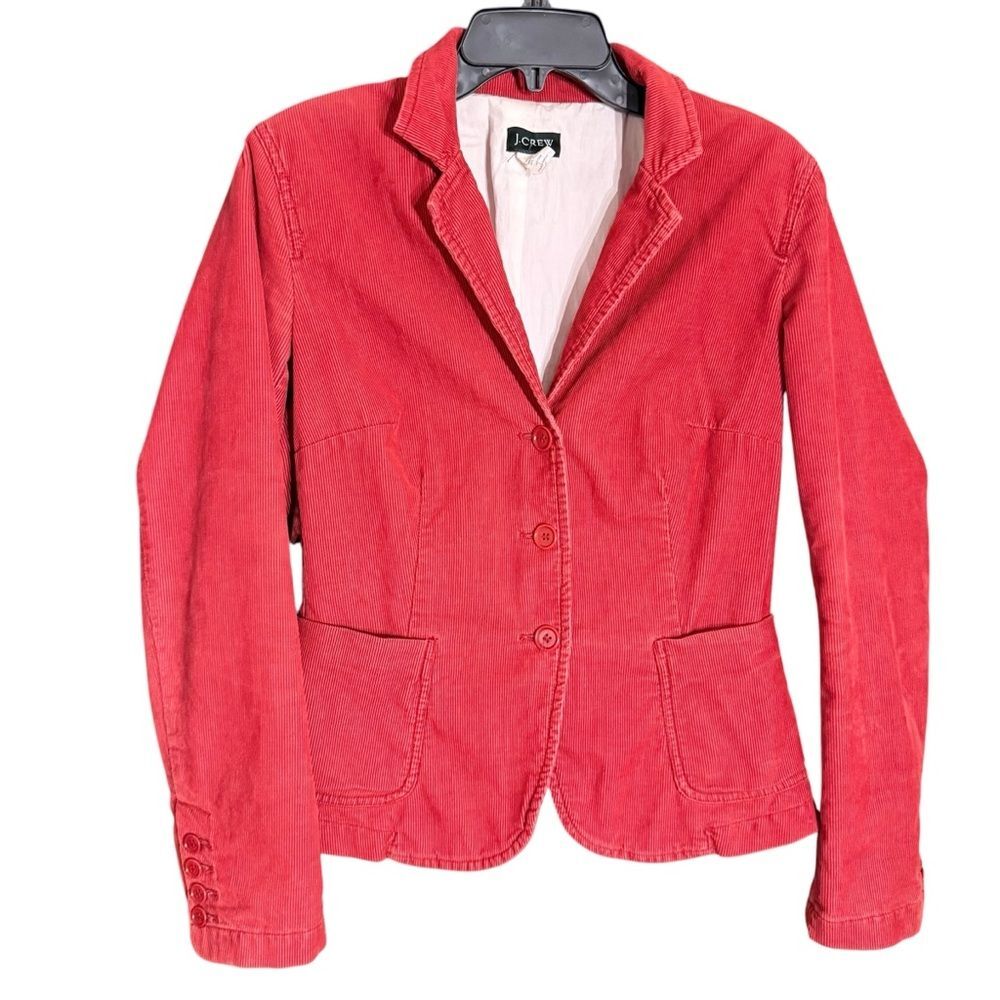 J. Crew Women's Burnt Orange 100% Cotton Corduroy Blazer Size Small